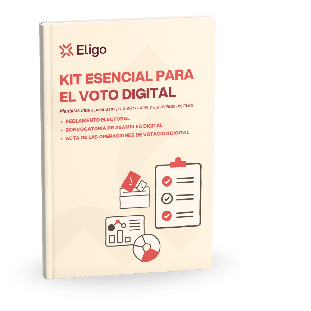 Ilustración del kit Eligo con plantillas listas para votaciones digitales